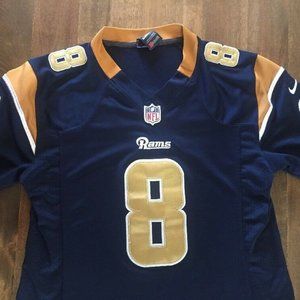 NFL Rams Football Jersey Sam Bradford 8 on field